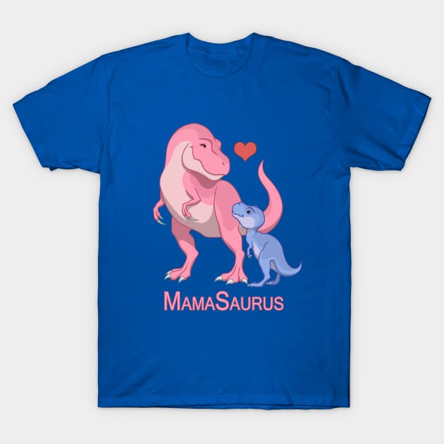 Mamasaurus Mommy & Baby Boy T-Rex Dinosaurs T-Shirt by csforest